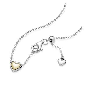 SOLD New Pandora Domed Golden Heart Collier Necklace